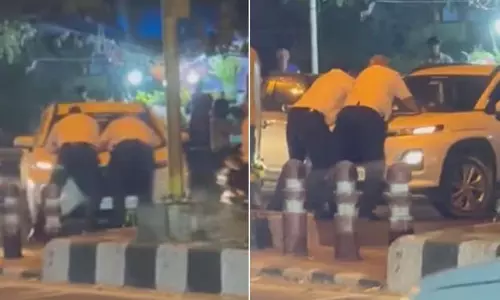 कार के बोनट पर दो पुलिसवालों को घसीटा, अब हुआ ये एक्शन