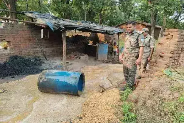 Ramgarh: पुलिस ने 1350 किलोग्राम जावा महुआ किया नष्ट Ramgarh: पुलिस ने 1350 किलोग्राम जावा महुआ किया नष्ट
