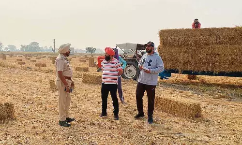 पराली जलाने के मुद्दे पर SDM, तहसीलदार किसानों से संपर्क कर रहे