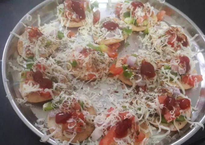 Papri पिज़्ज़ा रेसिपी