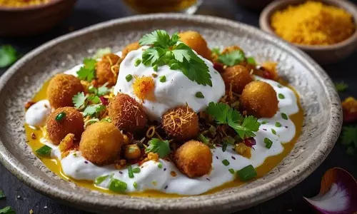 Dahi फलाफेल भल्ला चाट रेसिपी