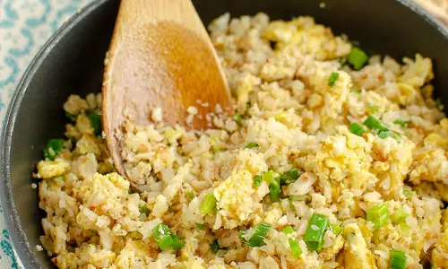 Egg Fried फूलगोभी चावल रेसिपी