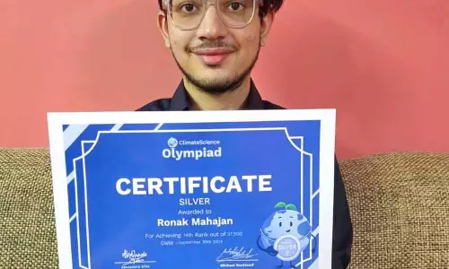 छात्र Ronak ने 2024 जलवायु विज्ञान ओलंपियाड में रजत पदक जीता छात्र Ronak ने 2024 जलवायु विज्ञान ओलंपियाड में रजत पदक जीता