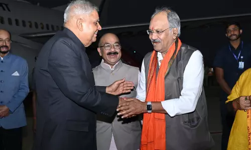 सांसद बृजमोहन अग्रवाल ने उप राष्ट्रपति जगदीप धनखड़ का किया स्वागत