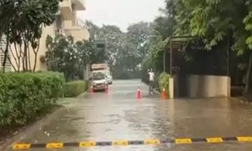 गुरुग्राम की सोसायटी में RWA ने प्रदूषण से निपटने के लिए स्प्रिंकलर का उपयोग करके कृत्रिम बारिश कराई