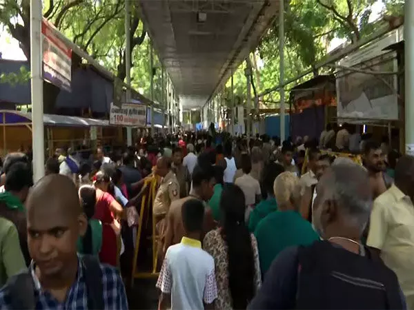 Dindigul के पलानी मुरुगन मंदिर में कांडा षष्ठी उत्सव के दौरान हजारों भक्त सूरसम्हारम के गवाह बने