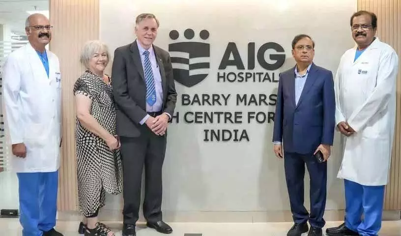 AIG हॉस्पिटल्स ने H. pylori अनुसंधान के लिए बैरी मार्शल सेंटर का शुभारंभ