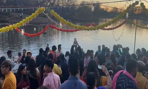 BJANA ने छठ पूजा को शानदार तरीके से मनाया, न्यूजर्सी में शाम के अर्घ्य के लिए 1,000 से अधिक श्रद्धालु एक साथ आए