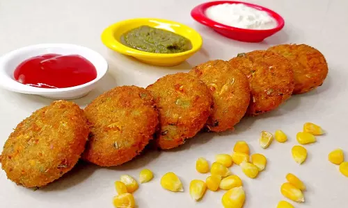 Corn मेथी आलू टिक्की रेसिपी
