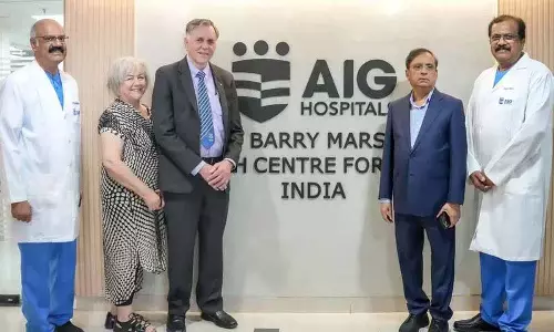 AIG हॉस्पिटल्स ने H. pylori अनुसंधान के लिए बैरी मार्शल सेंटर का शुभारंभ AIG हॉस्पिटल्स ने H. pylori अनुसंधान के लिए बैरी मार्शल सेंटर का शुभारंभ