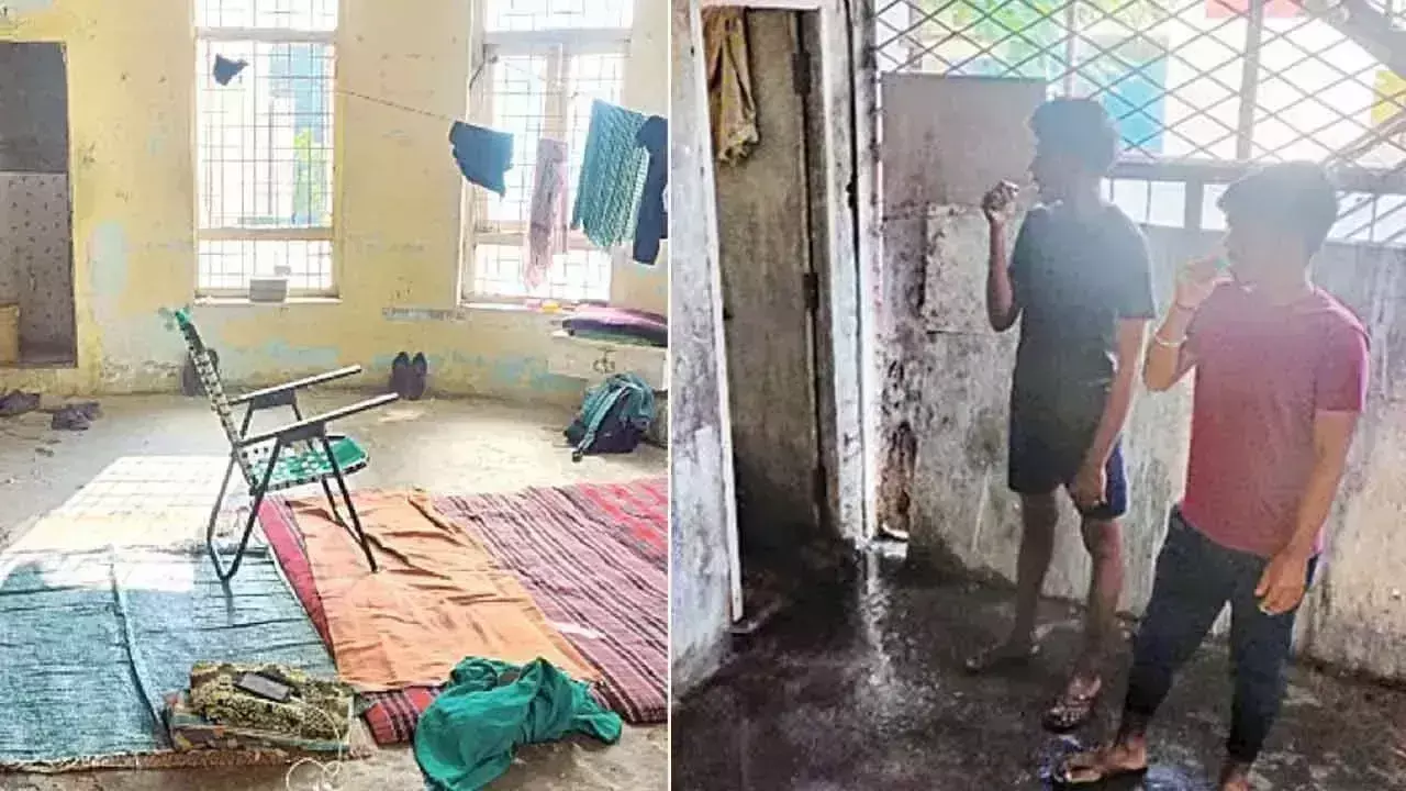 Karimnagar: सुविधाओं से वंचित छात्रावास के बच्चे कड़ाके की ठंड में ठिठुर रहे हैं Karimnagar: सुविधाओं से वंचित छात्रावास के बच्चे कड़ाके की ठंड में ठिठुर रहे हैं