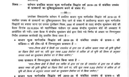 राज्य सरकार ने लैंड रेवेन्यू की गाइड लाइन दरों में किया बदलाव राज्य सरकार ने लैंड रेवेन्यू की गाइड लाइन दरों में किया बदलाव