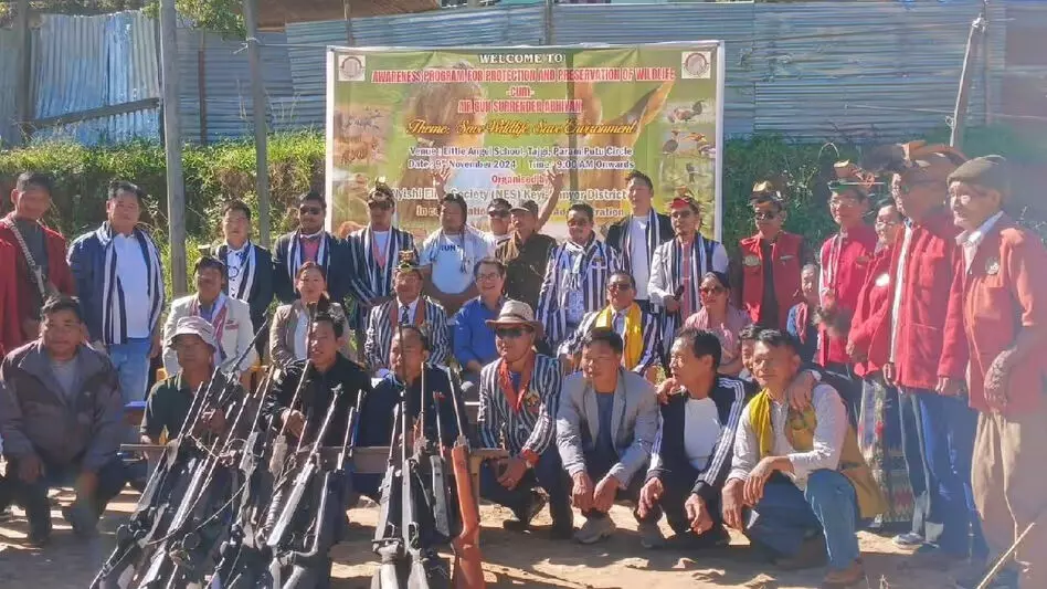 Arunachal : न्यीशी एलीट सोसाइटी ने वन्यजीव संरक्षण अभियान चलाया