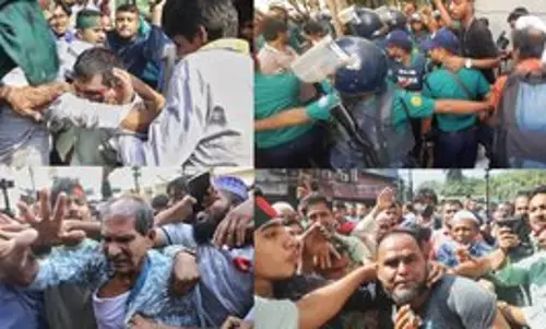 नूर हुसैन दिवस पर आवामी लीग समर्थकों की पिटाई से Dhaka में तनाव