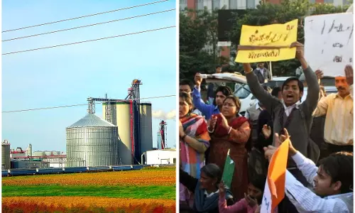 इथेनॉल संयंत्रों के स्वास्थ्य पर पड़ने वाले प्रभाव को लेकर Telangana के जिलों में विरोध प्रदर्शन