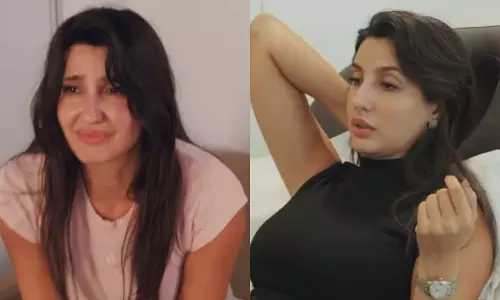 टखने की चोट के बाद BTS वीडियो में डांस के वक्त रोती दिखी Nora Fatehi टखने की चोट के बाद BTS वीडियो में डांस के वक्त रोती दिखी Nora Fatehi