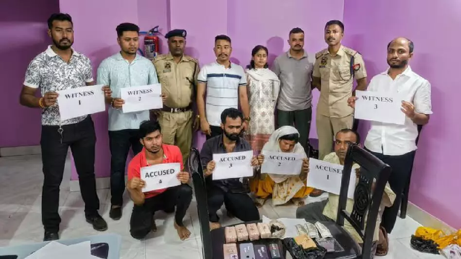 Assam : पुलिस ने गुवाहाटी के हातिगांव में 10,000 याबा टैबलेट और हेरोइन जब्त