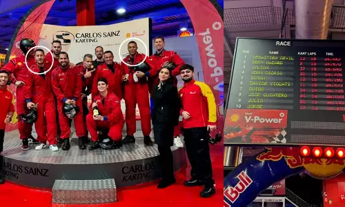 Carlos Sainz के कार्टिंग इवेंट में गो-कार्टिंग रेस में एडेन हज़ार्ड से हारे किलियन एमबाप्पे Carlos Sainz के कार्टिंग इवेंट में गो-कार्टिंग रेस में एडेन हज़ार्ड से हारे किलियन एमबाप्पे