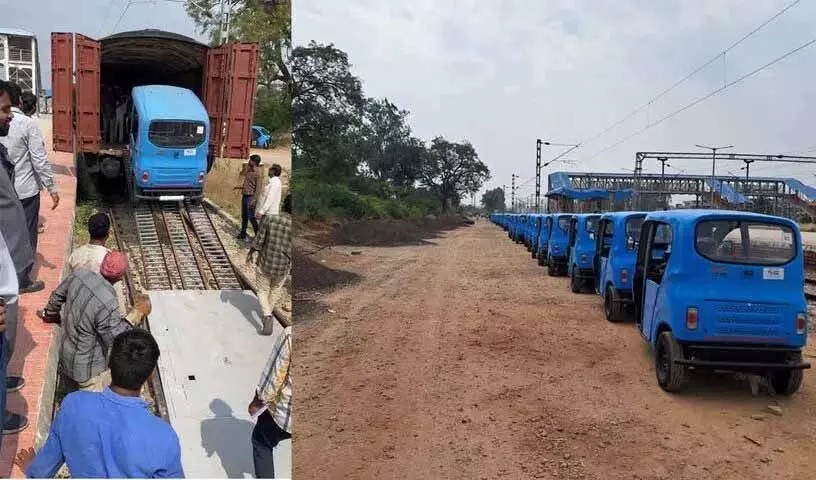 बालानगर रेलवे स्टेशन पर पहली बार NMG रेक का उपयोग करके ऑटोमोबाइल लोडिंग शुरू