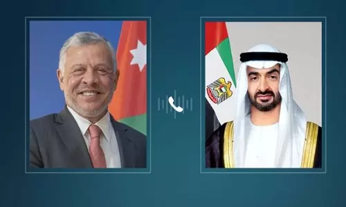 UAE राष्ट्रपति और जॉर्डन के राजा ने द्विपक्षीय संबंधों और क्षेत्रीय विकास पर चर्चा की UAE राष्ट्रपति और जॉर्डन के राजा ने द्विपक्षीय संबंधों और क्षेत्रीय विकास पर चर्चा की
