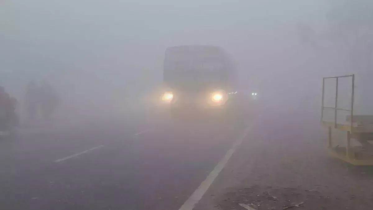 Shamli: कोहरे के कारण सड़कों पर विजिबिलिटी बेहद कम हुई Shamli: कोहरे के कारण सड़कों पर विजिबिलिटी बेहद कम हुई
