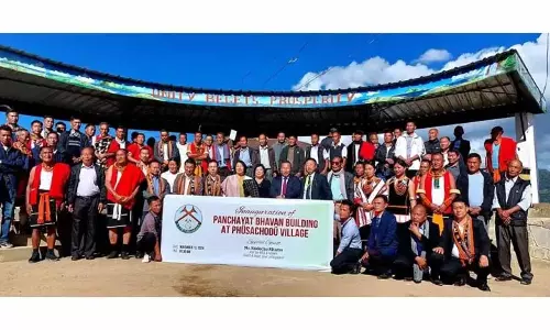 Nagaland : फुसाचोडू गांव में पंचायत भवन का उद्घाटन Nagaland : फुसाचोडू गांव में पंचायत भवन का उद्घाटन