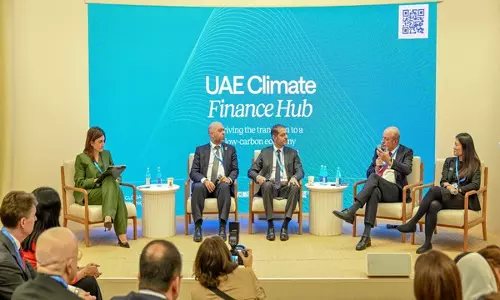 COP29 में यूएई पैवेलियन में जलवायु वित्त विकसित करने के साधनों पर चर्चा की गई
