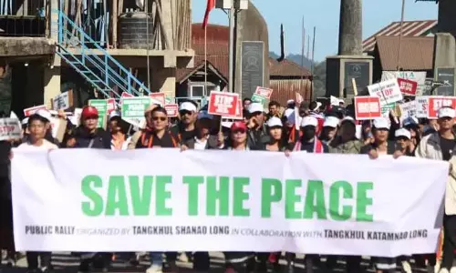 उखरुल में AFSPA, सीमा बाड़ लगाने और FMR को खत्म करने के खिलाफ रैली