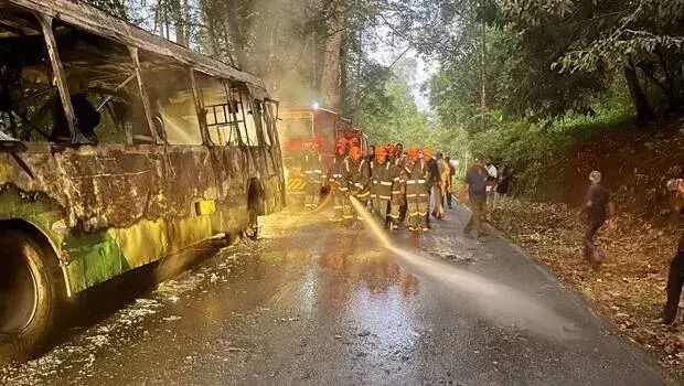 KSRTC जाते समय KSRTC की बस में आग लगी, कोई हताहत नहीं