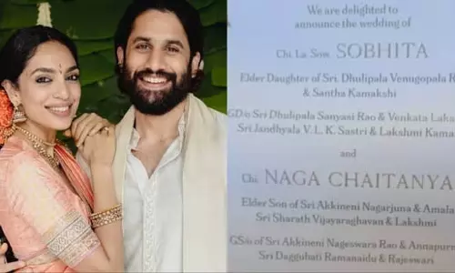 Sobhita Dhulipala & Naga Chaitanyas की शादी का निमंत्रण वायरल हो रहा Sobhita Dhulipala & Naga Chaitanyas की शादी का निमंत्रण वायरल हो रहा