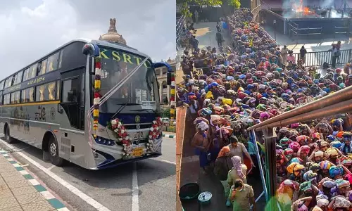 सबरीमाला: पहले चरण में 383 KSRTC बसें चलेंगी: हर मिनट पंप चेन सेवा बंद सबरीमाला: पहले चरण में 383 KSRTC बसें चलेंगी: हर मिनट पंप चेन सेवा बंद