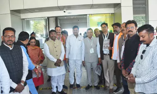 जगदलपुर एयरपोर्ट पहुंचे साय के सभी मंत्री