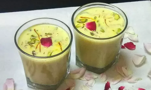 बादाम केसर ठंडाई रेसिपी