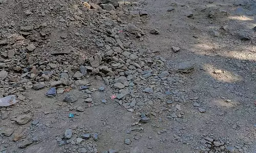 संजौली-IGMC मार्ग पर टूटा पैदल पथ संजौली-IGMC मार्ग पर टूटा पैदल पथ
