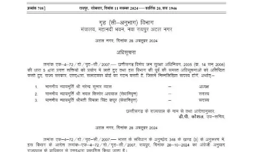 साय सरकार ने गृह विभाग के सलाहकार बोर्ड का किया पुनर्गठन