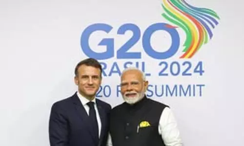 पीएम मोदी और मैक्रों ने रणनीतिक साझेदारी पर की चर्चा