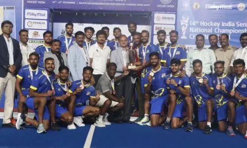 पुरुष सीनियर हॉकी टीम का भव्य स्वागत