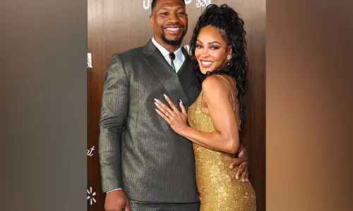 Jonathan Majors, Megan Good ने लॉस एंजिल्स में एक कार्यक्रम में सगाई की घोषणा की