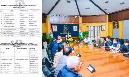 Manipur : जिरीबाम विधायक समेत 10 अन्य महत्वपूर्ण कैबिनेट बैठक से अनुपस्थित