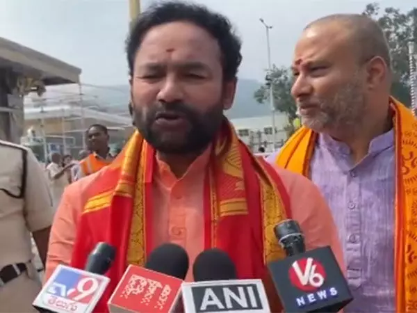 G Kishan Reddy ने भगवान वेंकटेश्वर मंदिर का दौरा किया