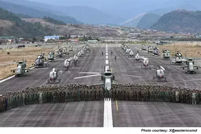 Indian सशस्त्र बलों ने संयुक्त त्रि-सेवा अभ्यास में युद्ध क्षमताओं का प्रदर्शन किया