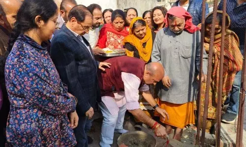 Yudhveer ने देवी द्वार हॉल के लिए 70 लाख रुपये के निर्माण कार्य का शुभारंभ किया