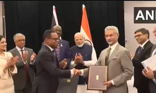 India-CARICOM Summit के दौरान भारत, त्रिनिदाद और टोबैगो ने सहमति पत्रों के आदान-प्रदान से अपने संबंधों को मजबूत किया India-CARICOM Summit के दौरान भारत, त्रिनिदाद और टोबैगो ने सहमति पत्रों के आदान-प्रदान से अपने संबंधों को मजबूत किया