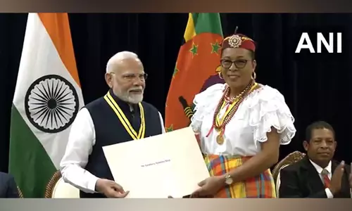 डोमिनिका ने PM Modi को अपना सर्वोच्च सम्मान प्रदान किया