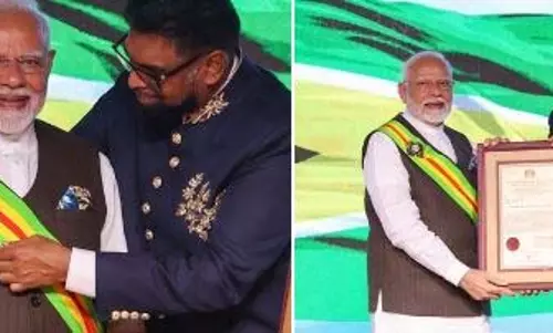 प्रधानमंत्री मोदी को गुयाना का ‘ऑर्डर ऑफ एक्सीलेंस’ सम्मान मिला