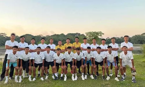 Nagaland संतोष ट्रॉफी टीम असम में 78वें एनएफसी में पहुंची Nagaland संतोष ट्रॉफी टीम असम में 78वें एनएफसी में पहुंची