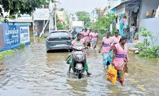 रामनाड में भारी बारिश जारी, निचले इलाके जलमग्न