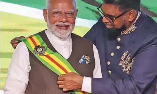 Guyana, Dominica, कैरेबियाई देशों ने प्रधानमंत्री मोदी को शीर्ष पुरस्कार प्रदान किये
