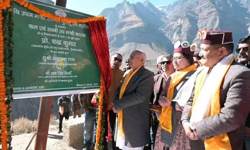 Himachal: कृषि मंत्री ने कोल्ड स्टोर और मार्केटिंग यार्ड का शिलान्यास किया