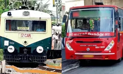 चेन्नई-चेंगलपट्टू ट्रेनें रद्द.. असुविधा से बचने के लिए अतिरिक्त बसें चलाई चेन्नई-चेंगलपट्टू ट्रेनें रद्द.. असुविधा से बचने के लिए अतिरिक्त बसें चलाई